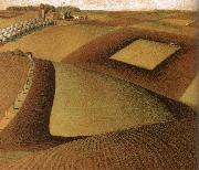 Grant Wood Break ground oil painting picture wholesale